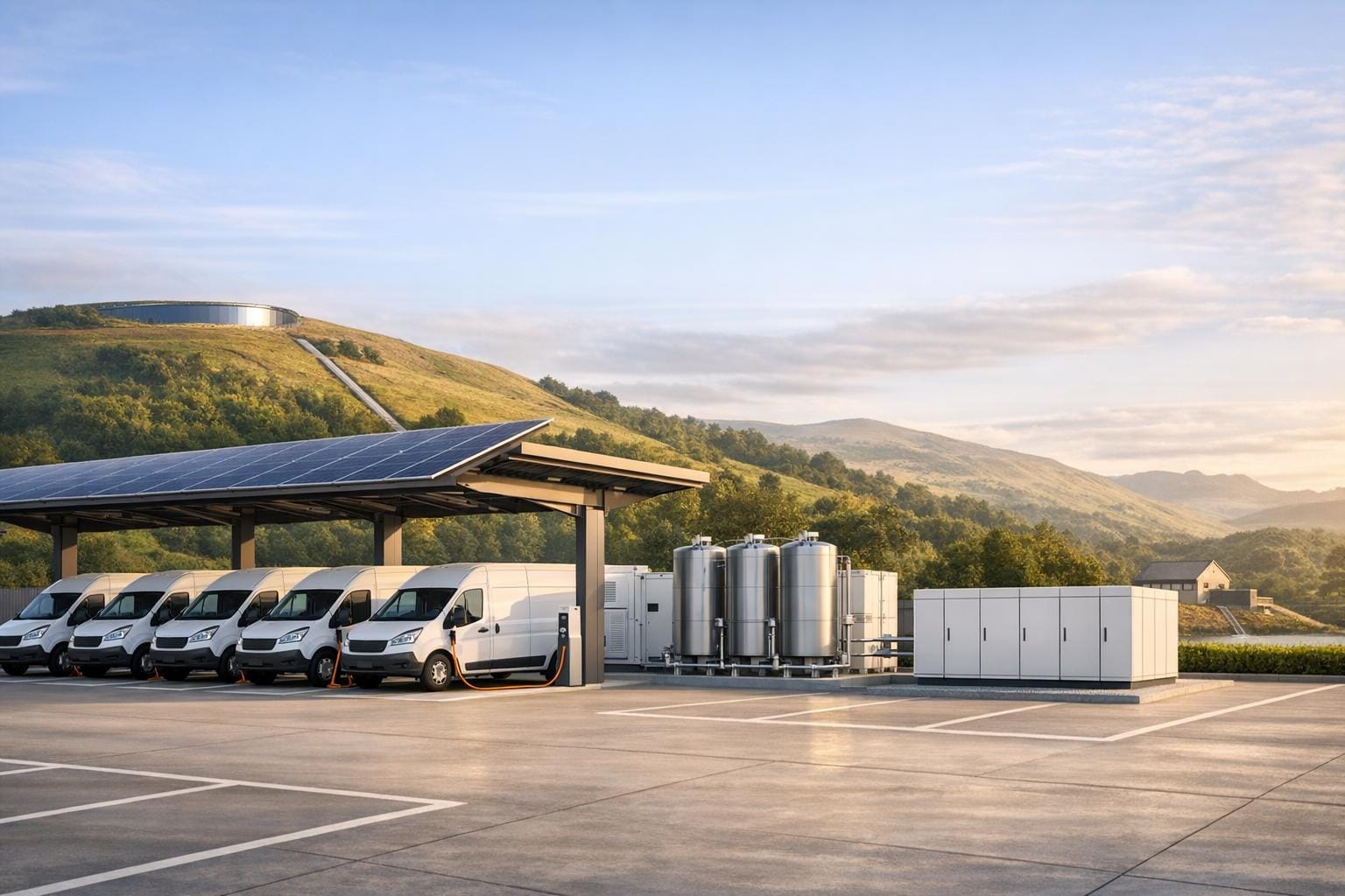 Renewable Energy Storage for Commercial Fleets