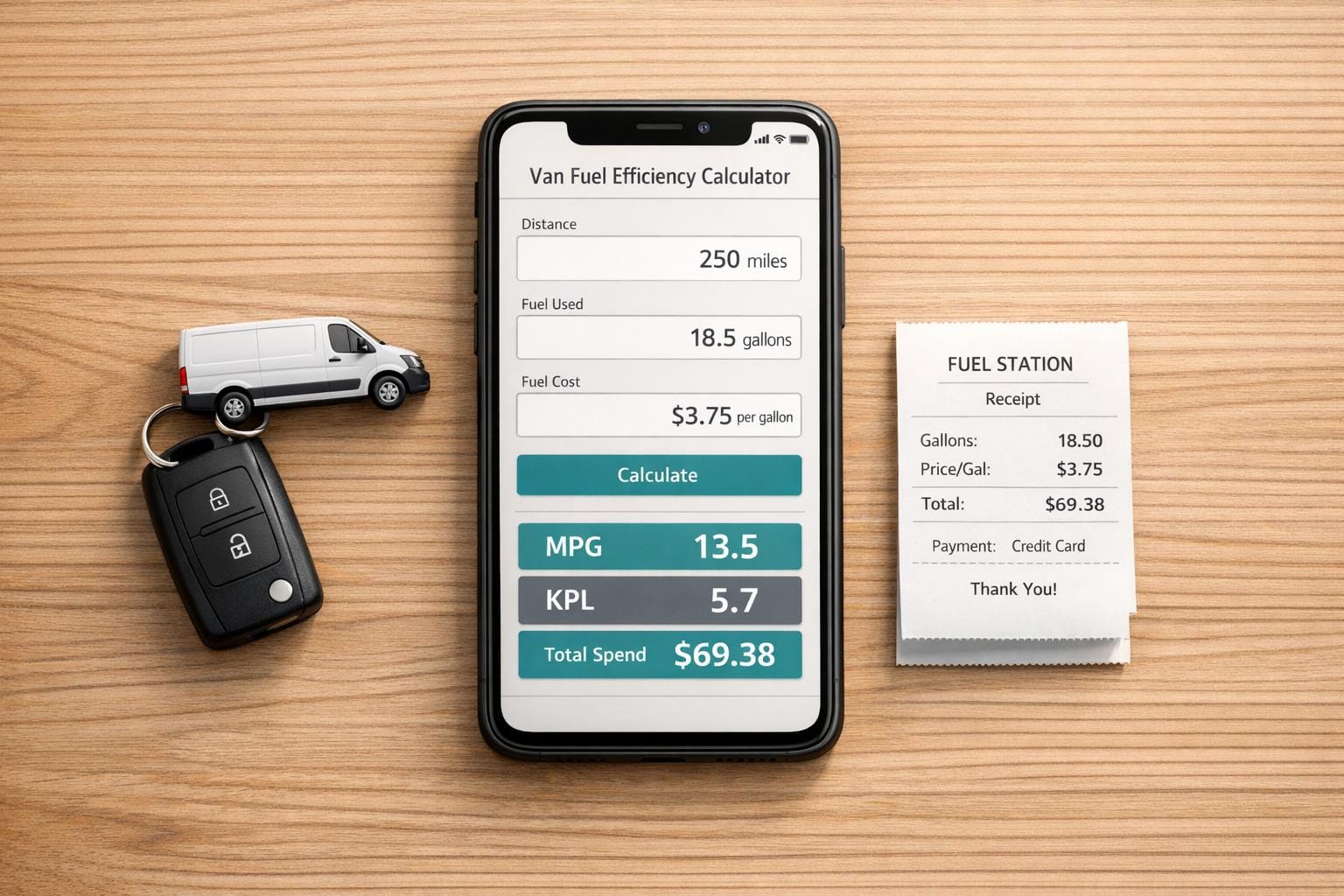 Van Fuel Efficiency Calculator