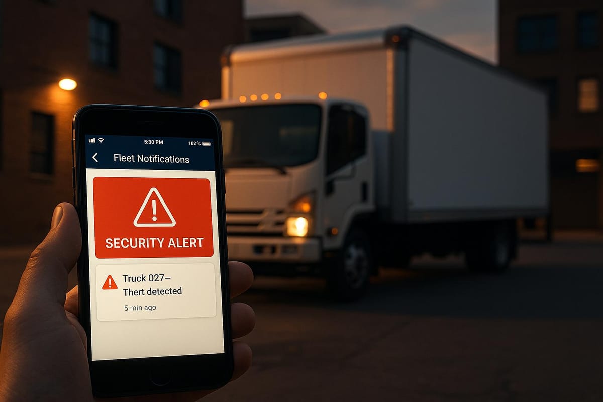 How Mobile Alerts Prevent Fleet Theft