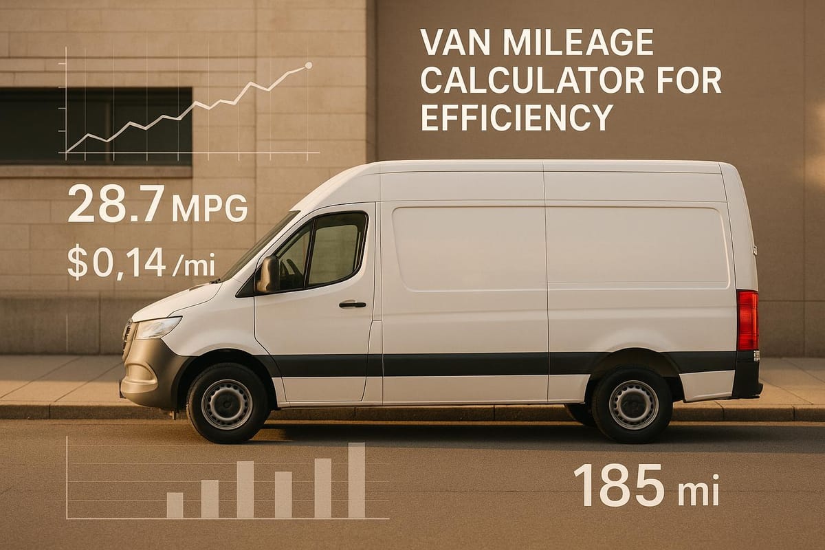 Van Mileage Calculator for Efficiency