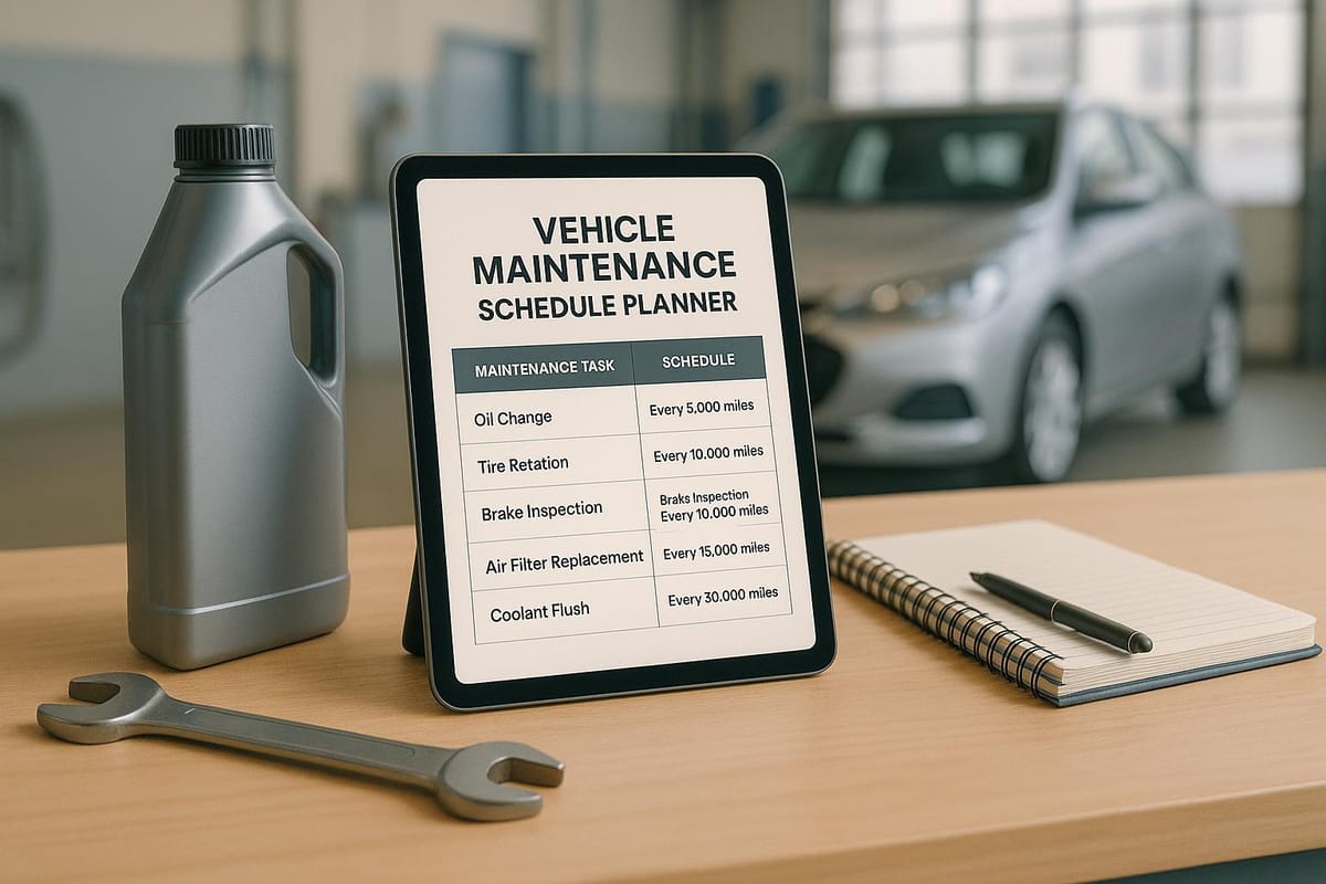 Vehicle Maintenance Schedule Planner