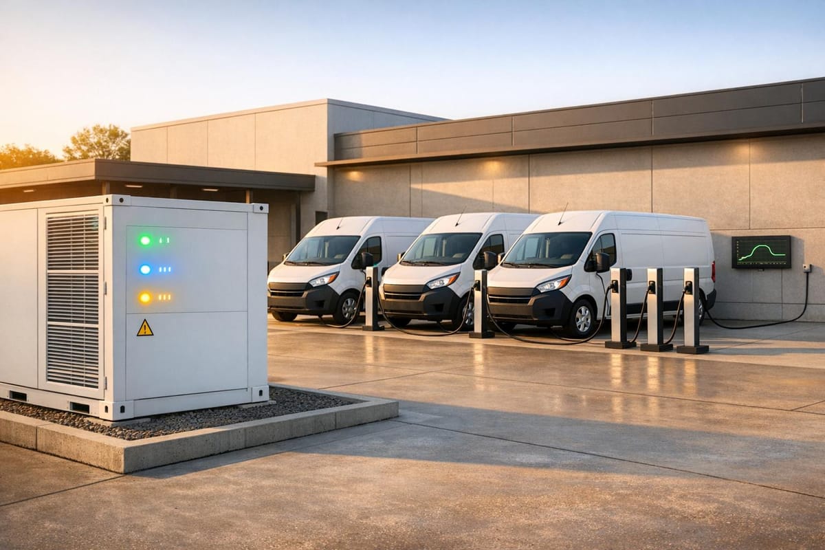 Fleet Load Balancing with Battery Storage