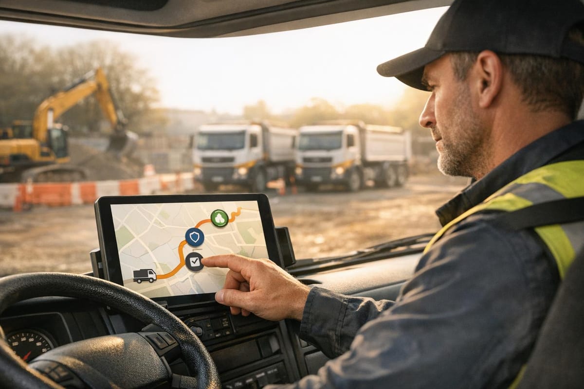 Driver-Specific Route Planning for Construction Fleets