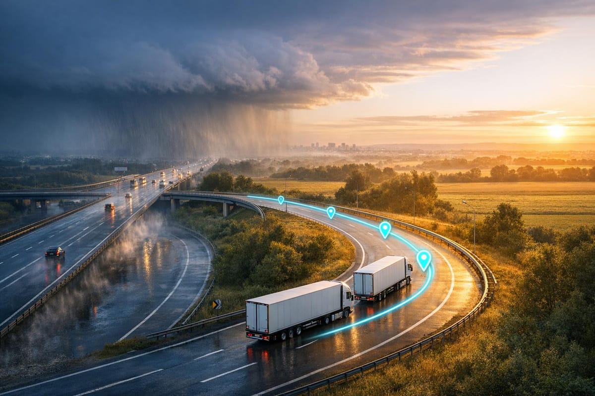 How Telematics Adjusts Routes for Weather Changes