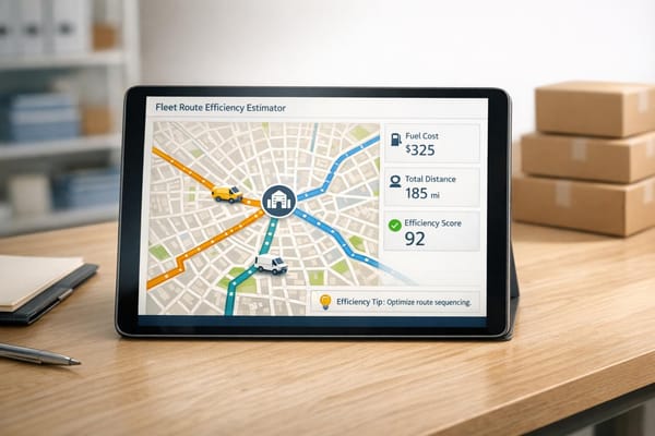 Fleet Route Efficiency Estimator